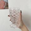 2pcs Set 8.1oz 235ml Creative Mermaid Cups Transparent Cocktail Glass Carved Wine Glass Fish Scale Cup Red Wine Mugs for Party