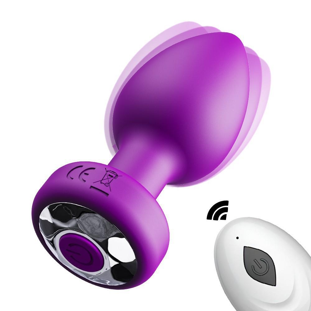Wireless Remote Control Vibrating LED Anal Plug - Unisex Fun Toy
