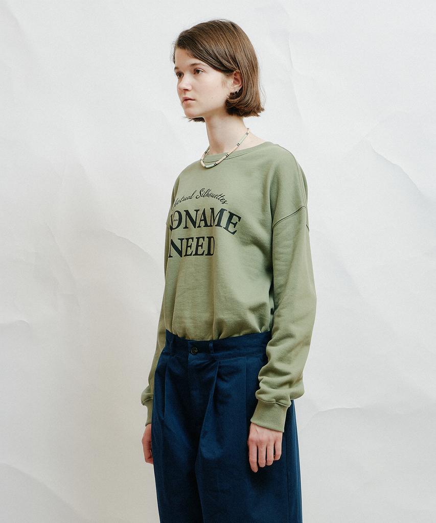 NONAMENEED Actual Silhouette Logo Sweatshirt Khaki