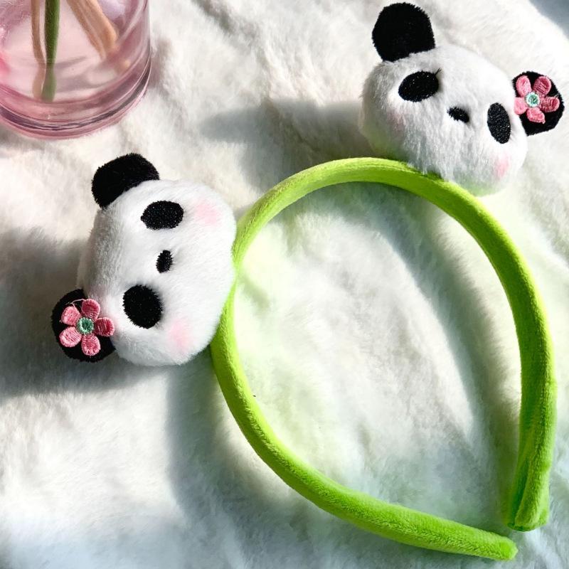 Adorable 2026 Panda Hair Accessory: Cute Round Headband & Funny Clip for Girly Wash Face Routine
