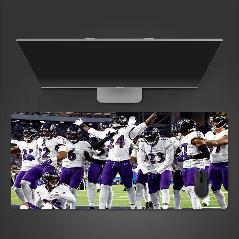 Baltimore Ravens Players Mouse Pad, Large Gaming Desk Mat, Non-slip XXL Mousepad for Laptop & Tablet, Mini PC Playmat with Stitched Edges