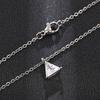 Ladies' Triangular Pendant Necklace with Triangular Synthetic Zircon Inlay, Elegant and Minimalist Collarbone Chain