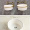 Wall-Mounted Ceramic Pet Bowl for Cats, Puppies, Rabbits, and Small Dogs - No Slanted Edge