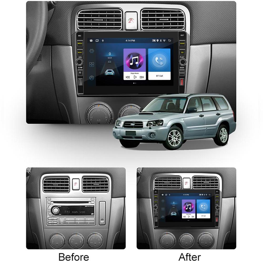 8 Inch 2 Din Android Car Radio Multimedia Video Player for Subaru Forester SG 2002-2008 With Button Knob WiFi 1+32GB