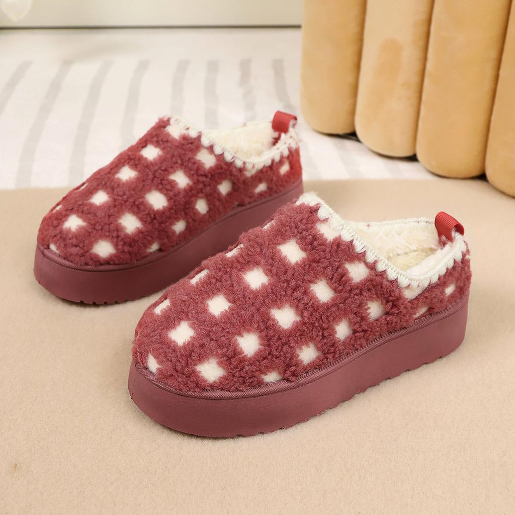 Fashion Women Cute Fluffy Soft Shoes Women Slippers Warm Winter Home Boots Plush Bedroom Ladies Female Shoes Lightweight Slides Women