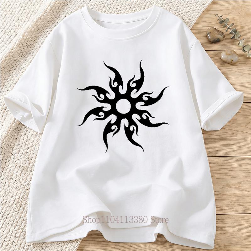 Summer Casual Fashion Totem Graphic Print Tshirts Womens Clothing Vintage Minimalist ONeck Short Sleeve Tops Tshirts