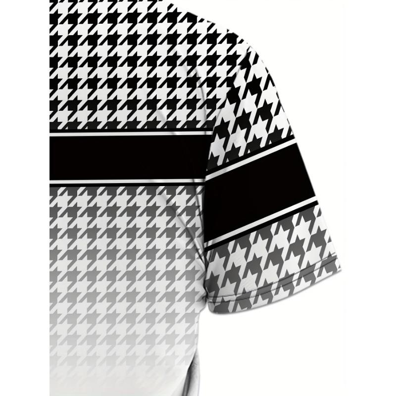 Men's Casual Striped T-Shirt & Shorts Set Summer Breathable Two-Piece Outfit for Beach, Vacation & Outdoor Leisure