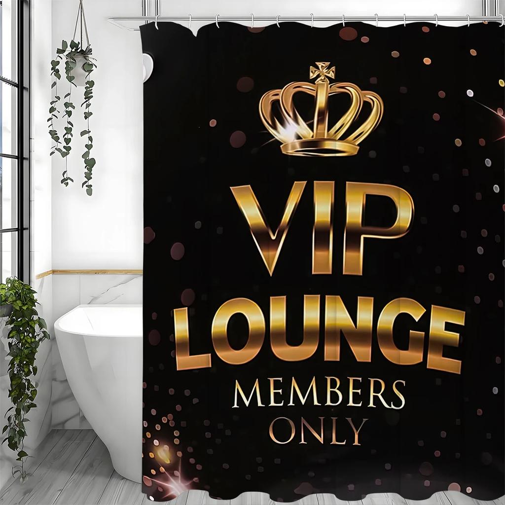 Tenda da Doccia VIP Elegante Premium, Tenda da Doccia Decorativa per Bagno, Tenda da Doccia Impermeabile con Ganci