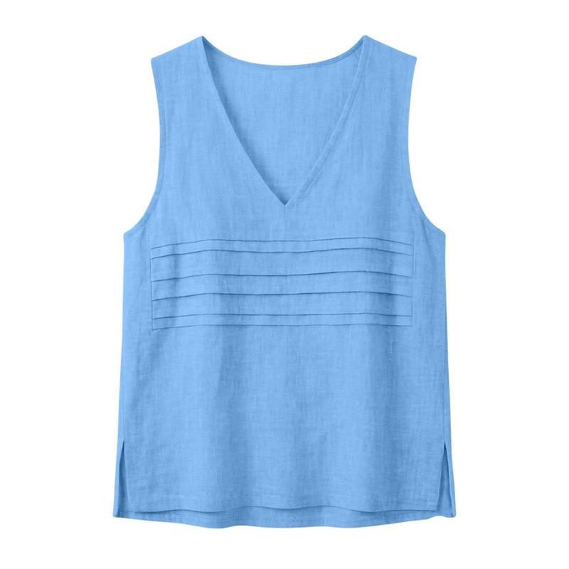 Women S V Neck Sleeveless Loose Casual Summer Top