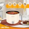 Electric Hot Pot UK 220 V 1.8 L Round Mini Electric Pot Nonstick Portable Mini Stock Pot with Overheat Boil Dry Protection