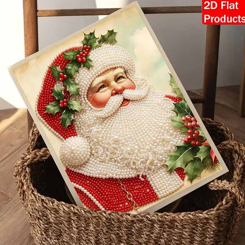 Christmas Pearl Painting Kit Handmade DIY Santa Claus Holly Home Decoration Painting