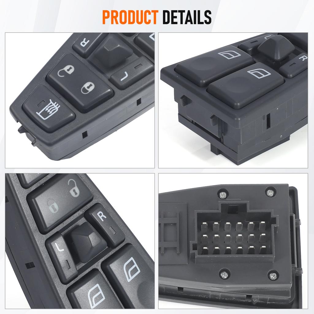 OE 20752918 21543897 Master Power Electric Window Lifter Regulator Button Control Switch For VOLVO Truck FH12 FM12 FM9 FH FM VNL