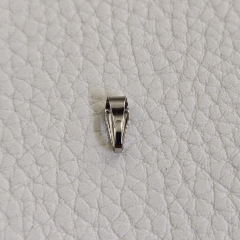 Stainless Steel Square Buckle Melon Seed Necklace Pendant, Titanium Steel DIY Jewelry Accessories.