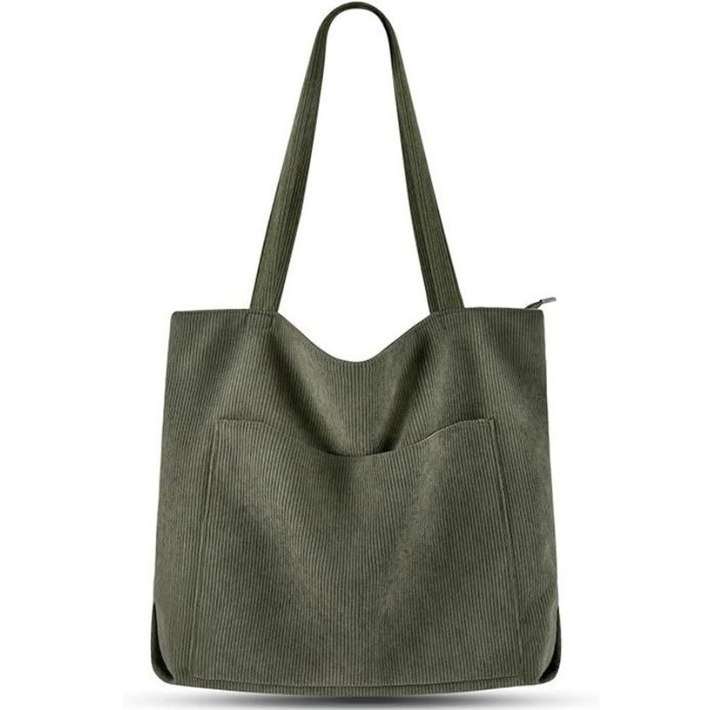 Large Capacity Wowen Tote Bags for Work Commuting Carrying Bag College Student Outfit Book Shoulder Bag