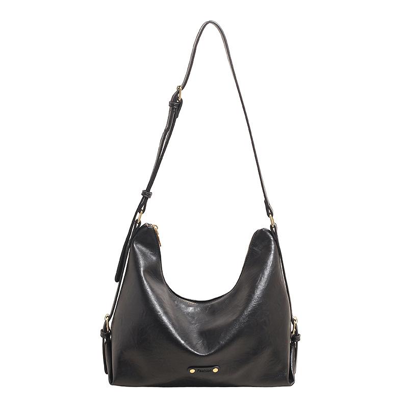 Premium sense retro large-capacity bag women's 2025 new fashion commuter shoulder messenger bag tote bag bucket bag