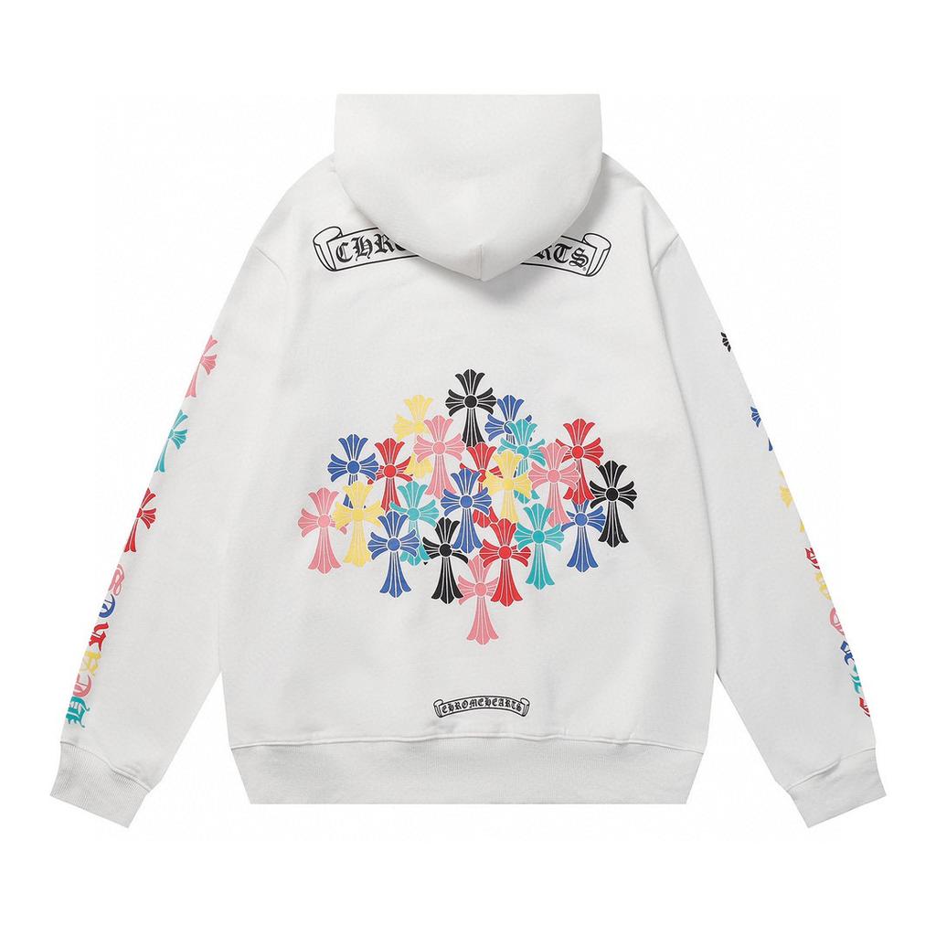 803 CHROME HEARTS 2025 Autumn and Winter New Plus Size Classic Style Logo Hooded Sweatshirt, Suitable for Couples To Wear