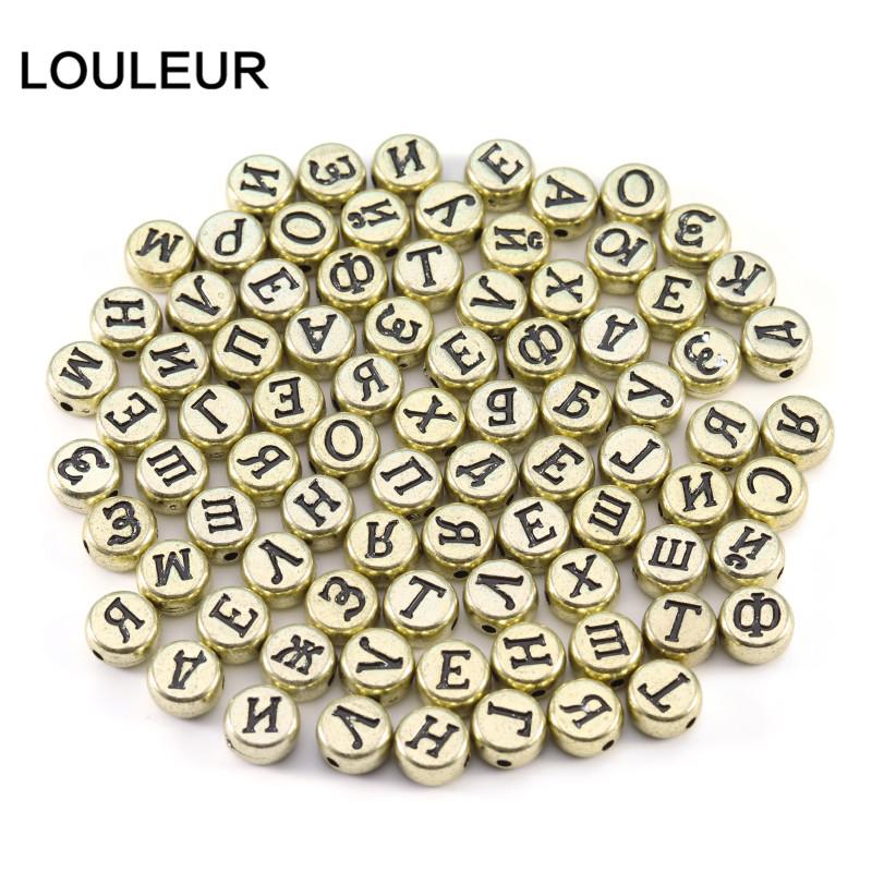 

100pcs/lot 6/7mm Acrylic Loose Spacer Beads Letter Bead Square/Round Alphabet Beads For Jewelry Making DIY Handmade Accessories