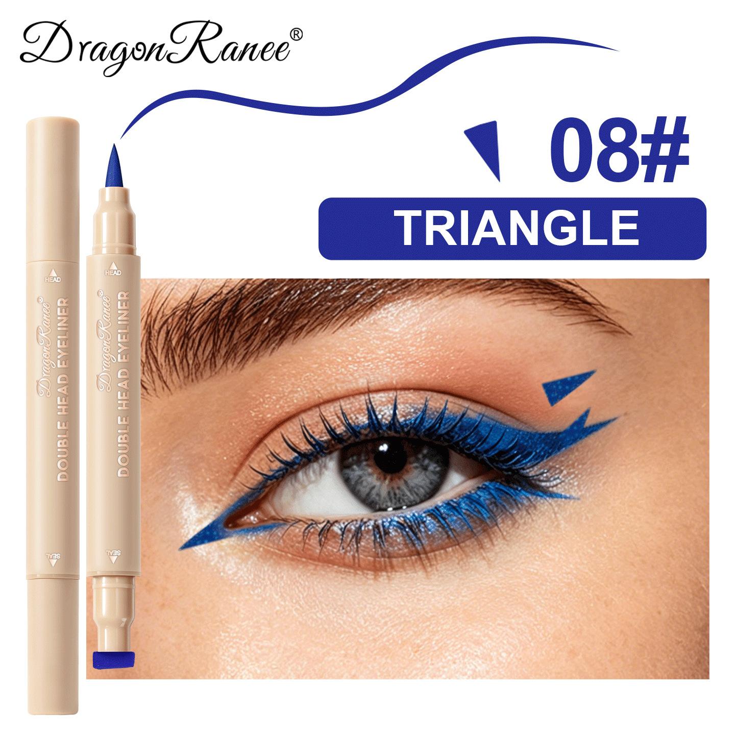 Kleurrijke Vloeibare Stempel Ooglijner Rode Ster Hart Vlinder 2-in-1 Ooglijner Potlood Paars Roze Waterdicht Oog Sjabloon Make-up Tool