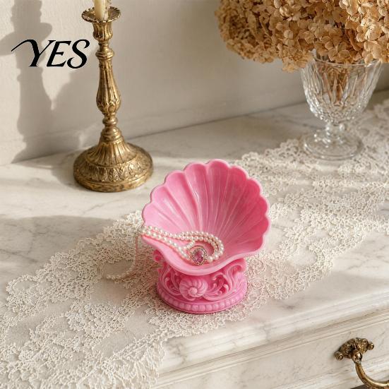 Jewelry Display Dish 3D Printed Shell Tray, Vintage Earrings Necklaces Rings Bracelets Decorative Tray Dish, Keys Trinkets Holder Organizer Bowl Shape