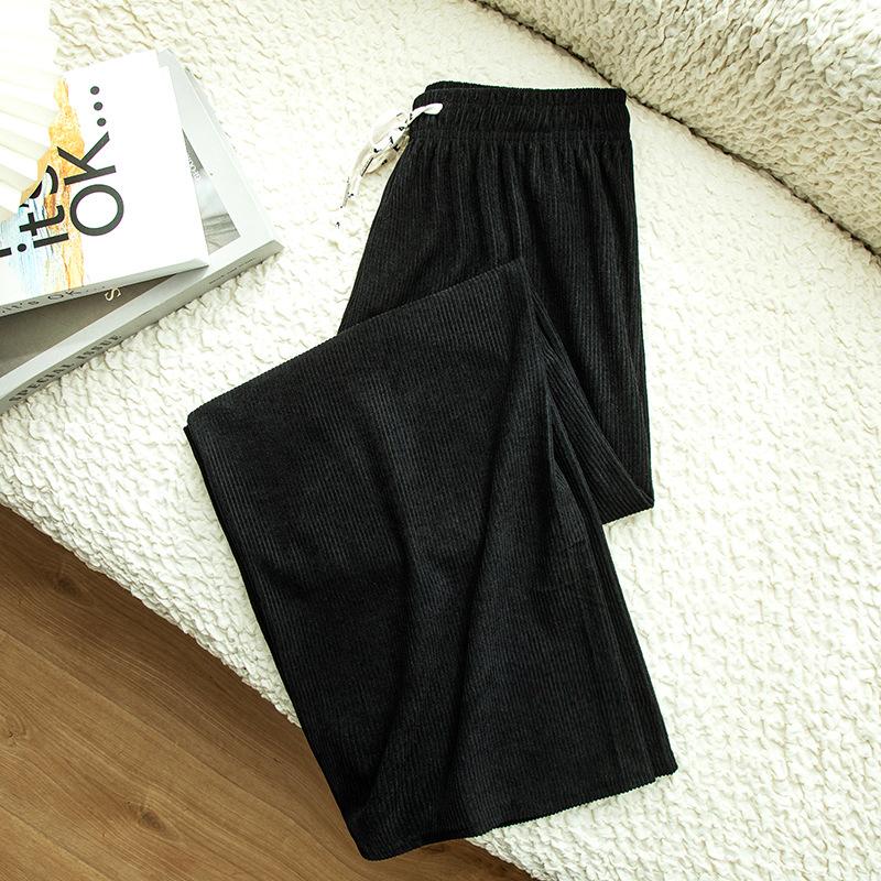Corduroy Pant Autumn and Winter High-waisted Draped Dragging Trousers Casual Wide-legged Trousers