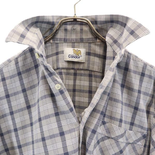 CONDOR Kariertes Langarmhemd Einteiler 39-40 Grau Opa Hemd Damen Gebraucht