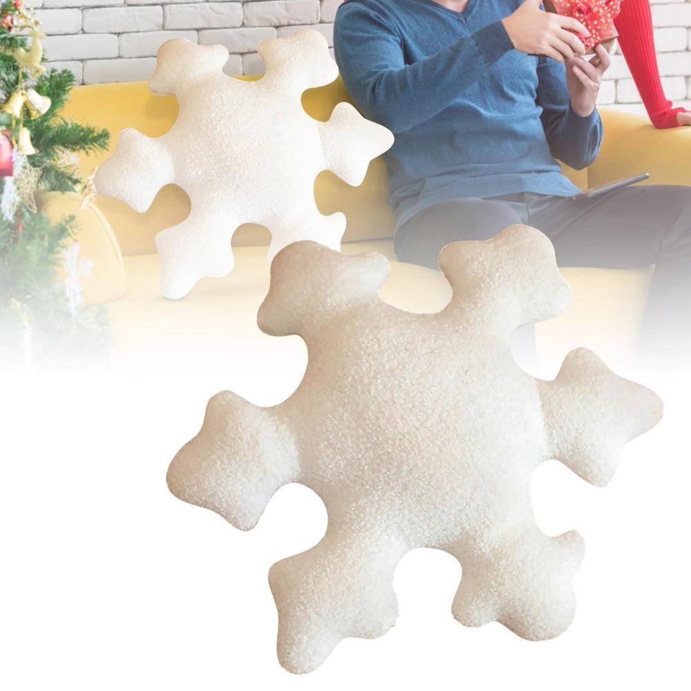 PP Cotton Christmas Snowflake Throw Pillow Soft Snowflake Pillows Living Room