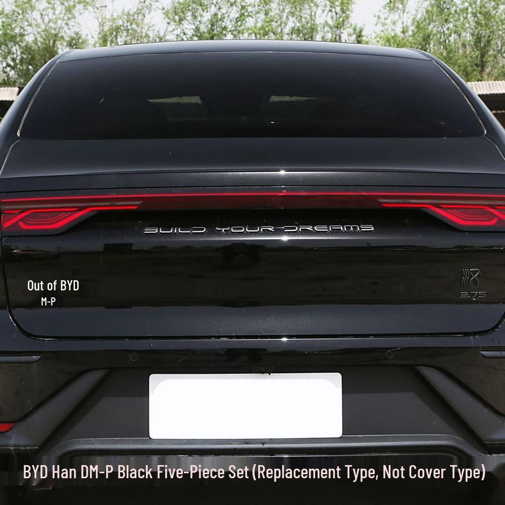 BYD Han Rear Emblem Sticker for EV DMI 3.7S Blacked-Out Warrior Trunk Modification