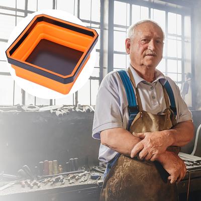4.53 In Magnetic Screw Tray Multicolor Collapsible Magnetic Parts Tray Plumber Carpenters Tool Organizer for Small Metal Part