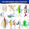 24-Piece Fishing Lure Gift Set: Soft Plastic Frog Metal Spinner Crankbait Topwater Baits Bass Pike