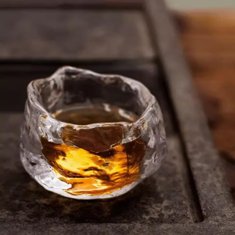 High-end Handmade Liuli Glass Crystal Cup Thickened Heat-resistant Kungfu Tea Cup Japanese Small Wine Glass