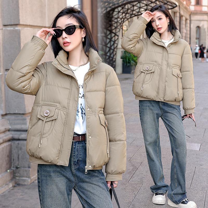 Winter New Down Cotton Clothes Women's Short Stand-up Collar Small Thickened Fashion Coat Bread Cotton-padded Clothes
