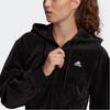 adidas Women's Velour Full-Zip Hoodie Black H25101