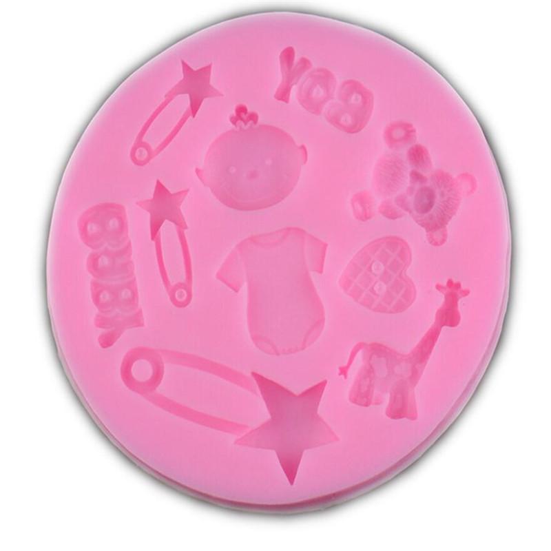 Pin baby boy silicone mold soap fondant molds sugar craft tools chocolate fondant cake moulds silicone molds for confectionery