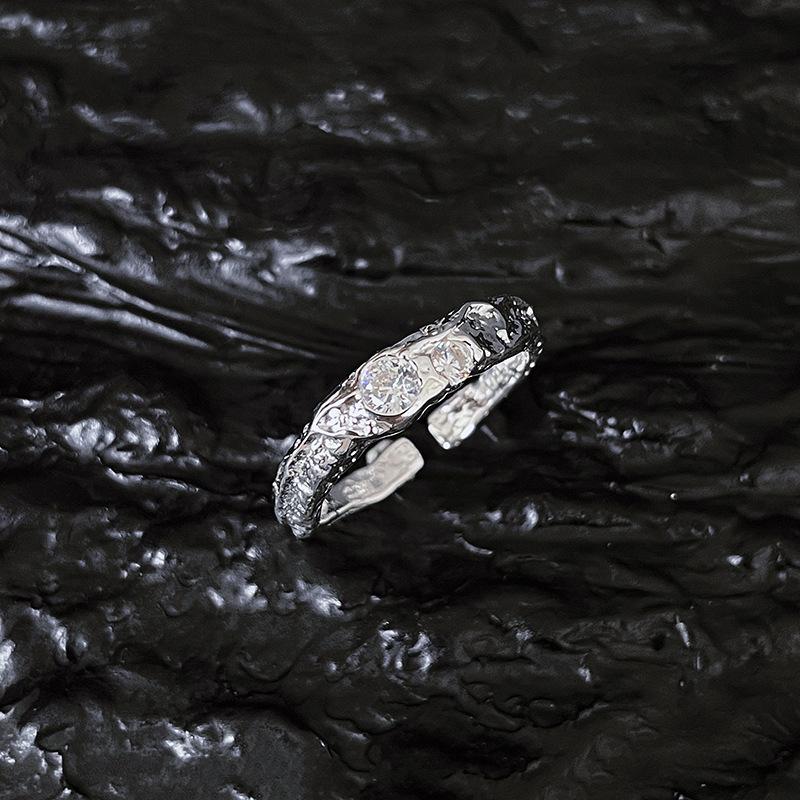 Beautifully Crafted Adjustable Copper Ring For Women With Zircon And Geometric Style