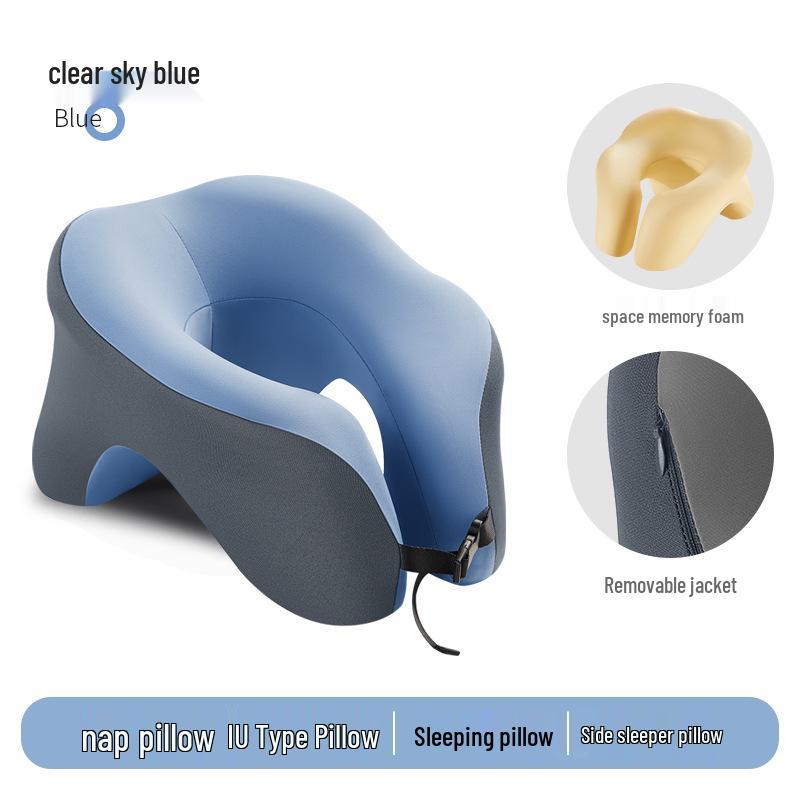 U-shaped Multi-functional Memory Foam Nap Pillow for Desk or Travel