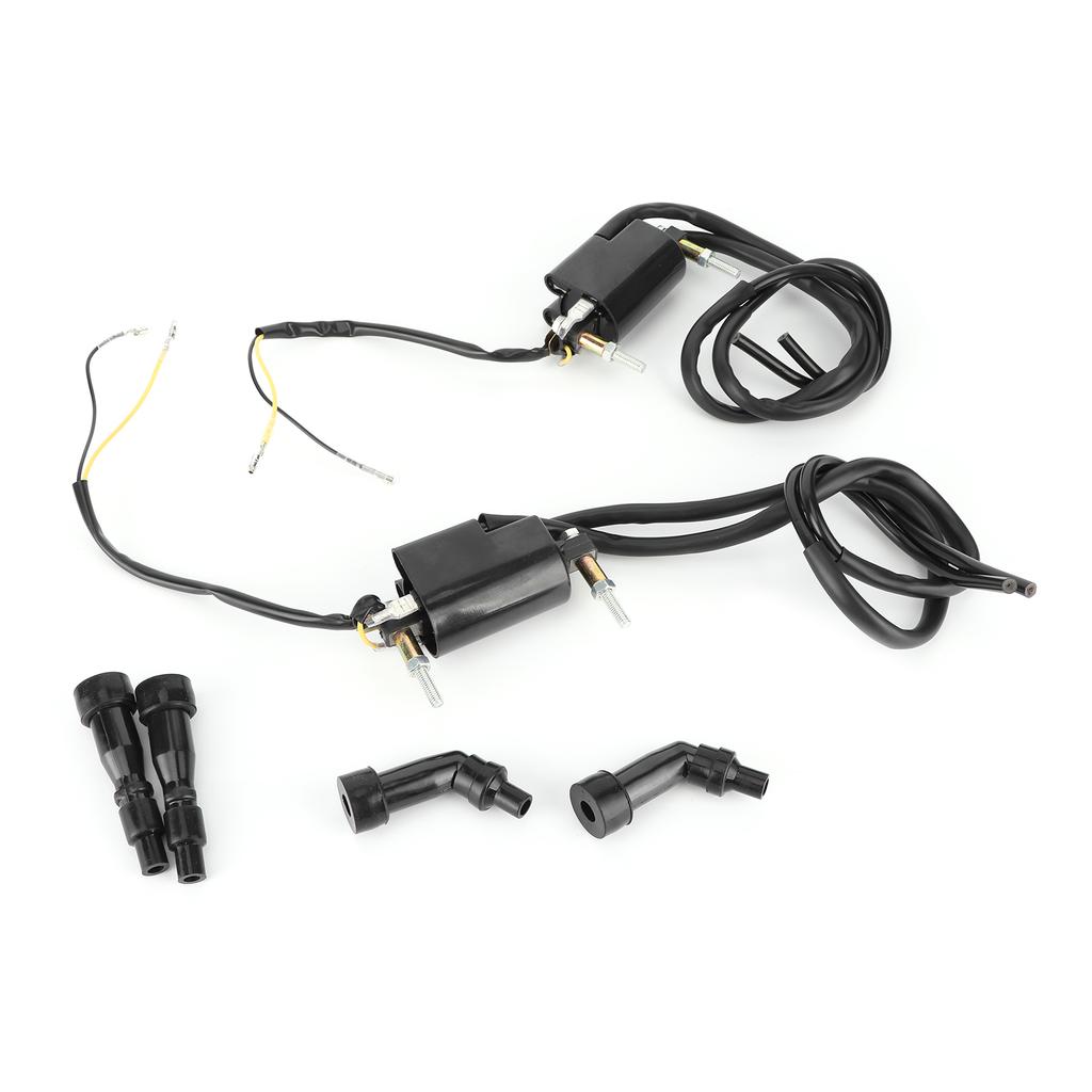 2 Stück Zündspulen 4 Stück Kappen 3341045012 Passend für Suzuki GS550 GS750 GS850 GS1000