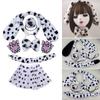 Animal Ear Headband for Child Spotted Dog Headband/Bowtie/Tail Stage Suit for Kids Halloween Cosplay Party Costume Set