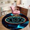 football club.C Print Round Rug, Washable Floor Carpet, For Entryway Dorm Laundry Room Office Study, Home Decor Birthday Christmas Gift