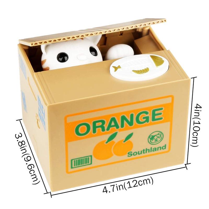 Plastic Electronic Deposit Saving Money Box for Children, Automated Panda, Cat Coin Bank, Creative Cute Toy, Gift