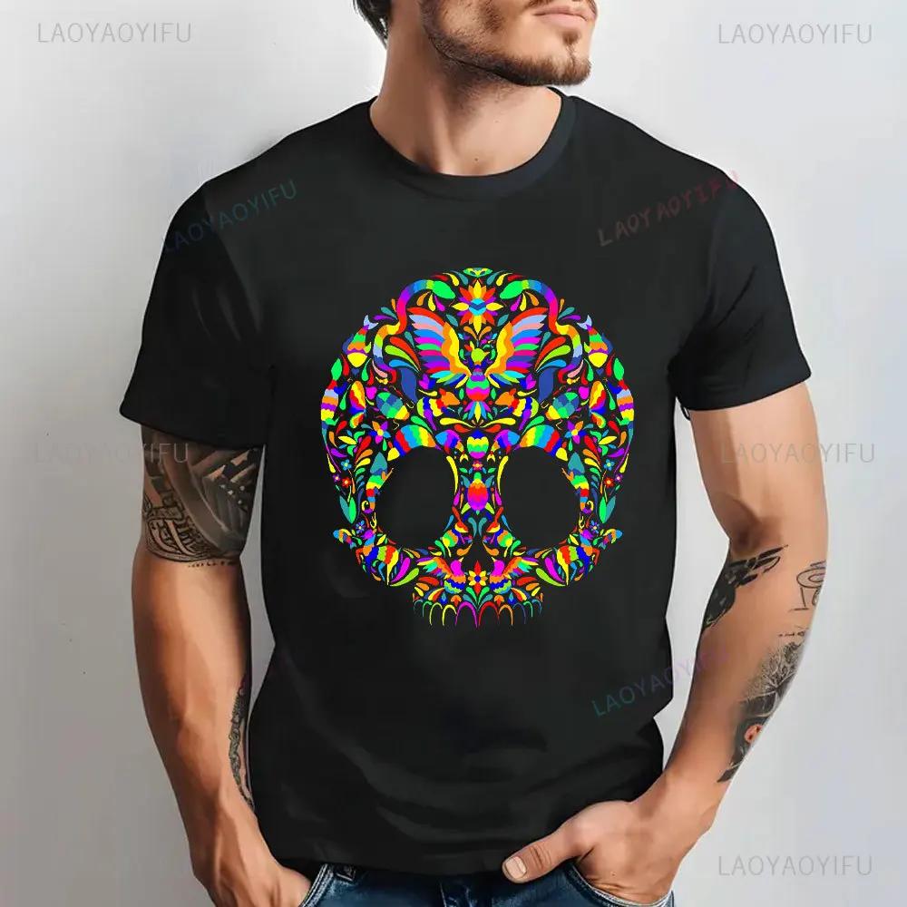 Dia De Los Muertos Day of The Dead Sugar SkullAnime Clothes Design Halloween Trick-or-treating Cotton Unisex T-Shirt Unisex Clothing Unisex