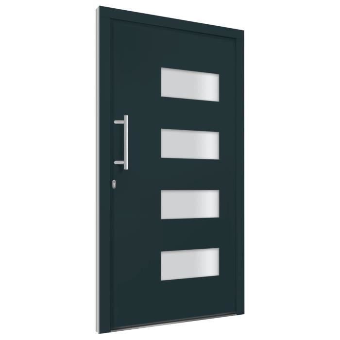VidaXL Porte d'entrée Aluminium et PVC Anthracite 100x200 cm