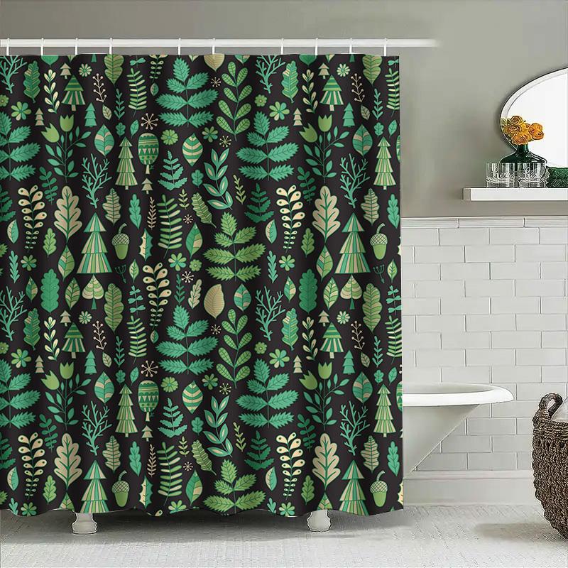 Fashion Bath Shower Curtain Print Design Waterproof Fabric Bathroom Decor For Home Decoration Modern Style Blue Color With Logo