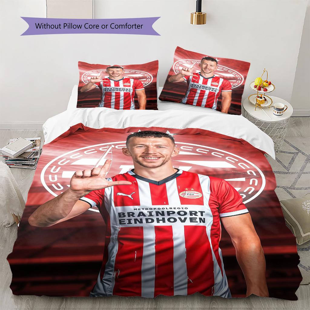 Ivan Perisic Pattern Bedding Home Decoration Birthday Gift ( 1 duvet cover + 2 pillowcase, without core),fan merchandise.