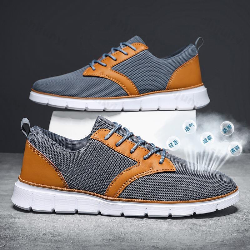 Fashion Men's Casual Sports Shoes 2025 Autumn Outdoor Anti Slip Wear-resistant Breathable Mesh Soft Soled Walking Shoes Fashion Sneakers