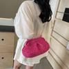 Summer New Straw Weaving Crossbody Bag Fashionable and Casual Shell Bag Women's Shoulder Bag