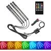 4 Pieces 48 Led Car Interior Lights, Led Strip Lights for Cars, Multicolored Music LED Car Atmosphere Lights