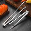 Stainless Steel Grill Tongs Food Clip BBQ Steak Clip Bread Tong Cooking Utensils Party Non-Slip Kitchen Gadgets Accessories BBQ