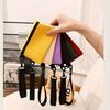 Mini Bolsa Transversal Feminina com Alça de Pulso - Bolsa Compacta com Zíper, Porta-Chaves, Organizador de Maquiagem Feminino, Mini Bolsa, Armazenamento de Pequenos Itens, Design Simples