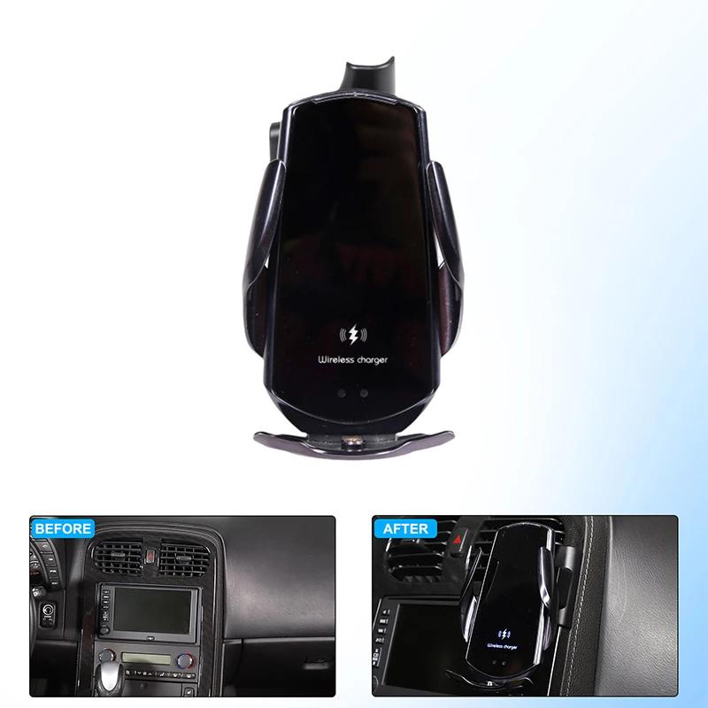 Für Chevrolet Corvette C6 2005-2013 ABS Mittelkonsolen-Luftauslass Handyhalter GPS Kabellose Lade-Navigationshalterung