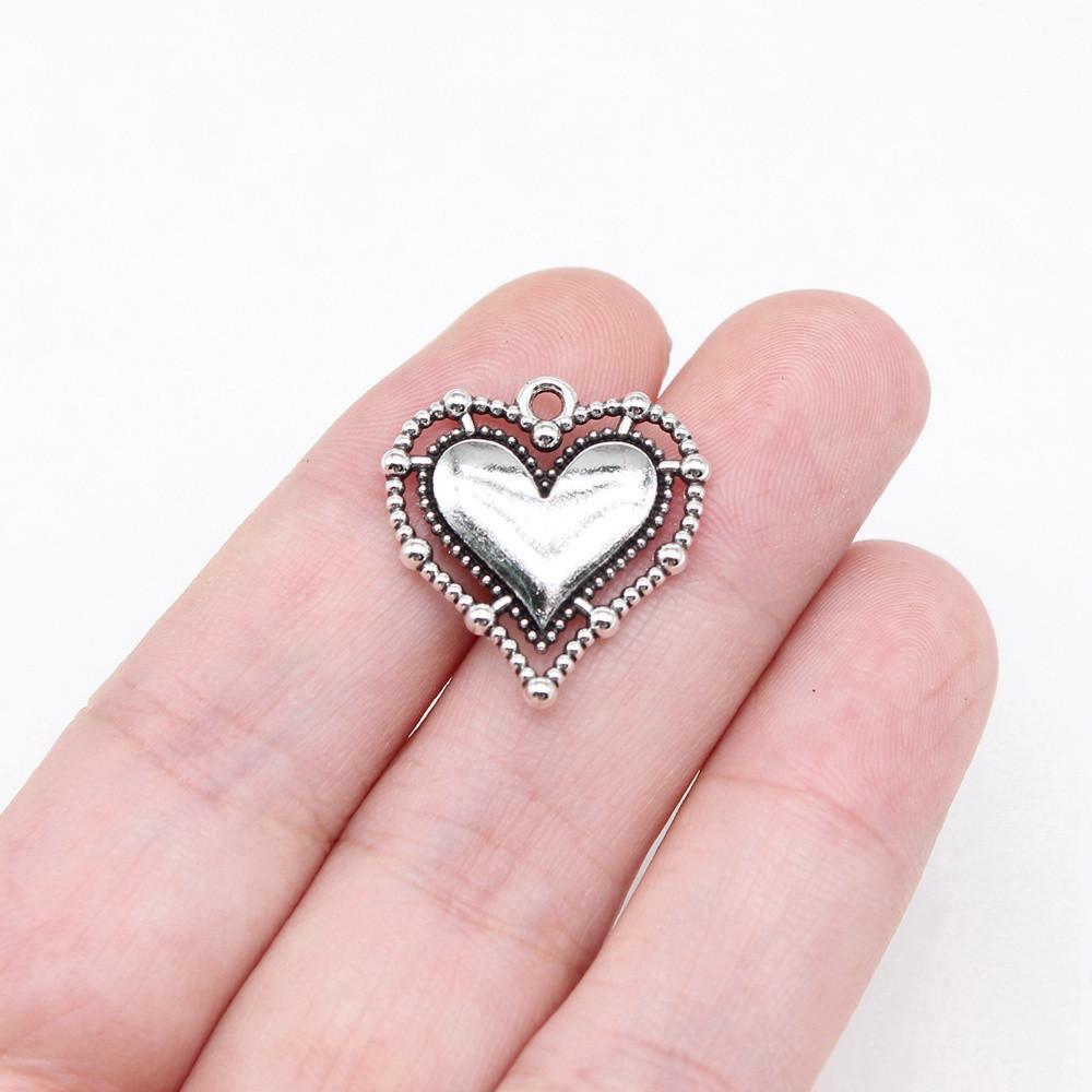 Peach Heart Love Charms Pendant Men's Jewelry Elegant Art Supplies